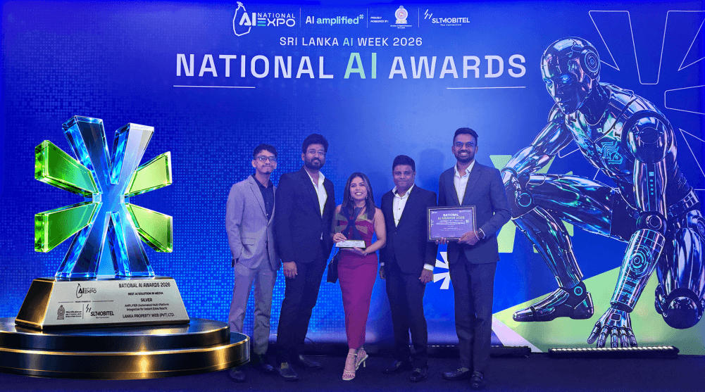 LankaPropertyWeb’s AMPLIFIER wins award for ‘Best AI Solution’ at National AI Awards 2026