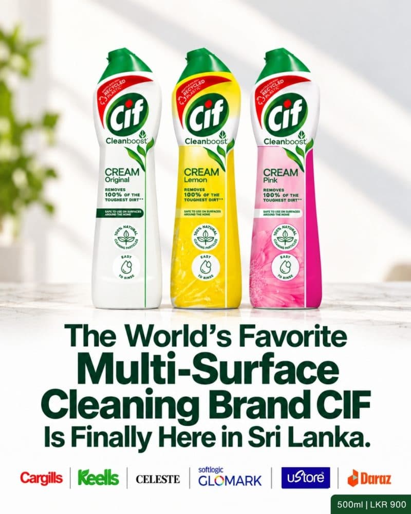 CIF, the world’s favorite multi-surface cleaning brand, arrives in Sri Lanka